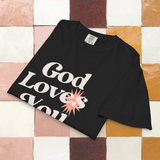 God Loves You - Christian Heavyweight Boxy Tee
